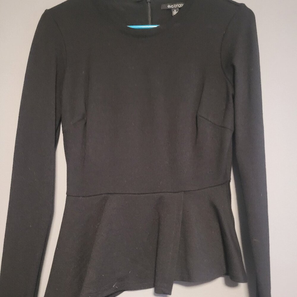 Asymmetrical Black Blouse